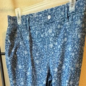 Jeans leggings, flowers